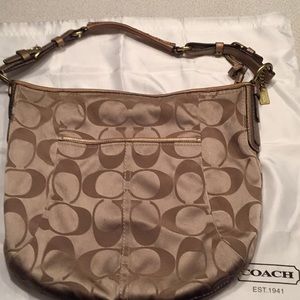 Coach handbag with dust cover